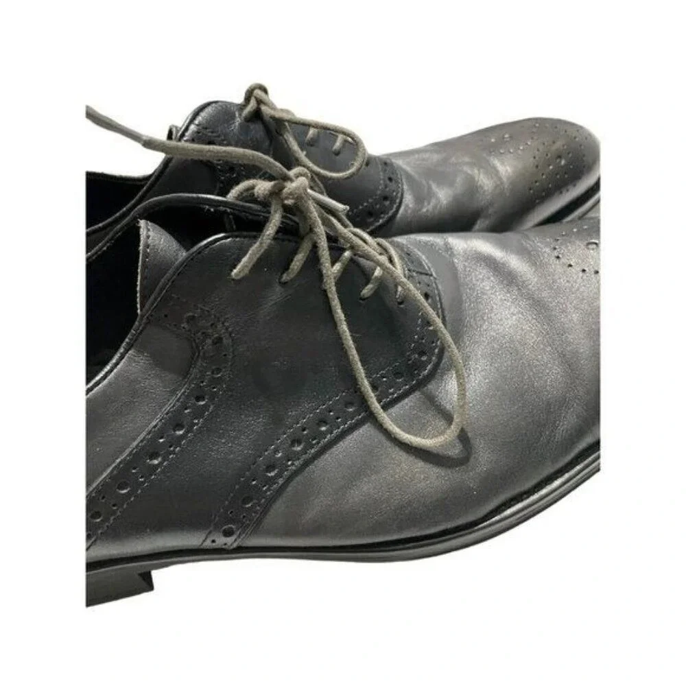 Ashton Grey‎ Men's Dress Shoes Lace Up Oxford Black Leather Size 11.5